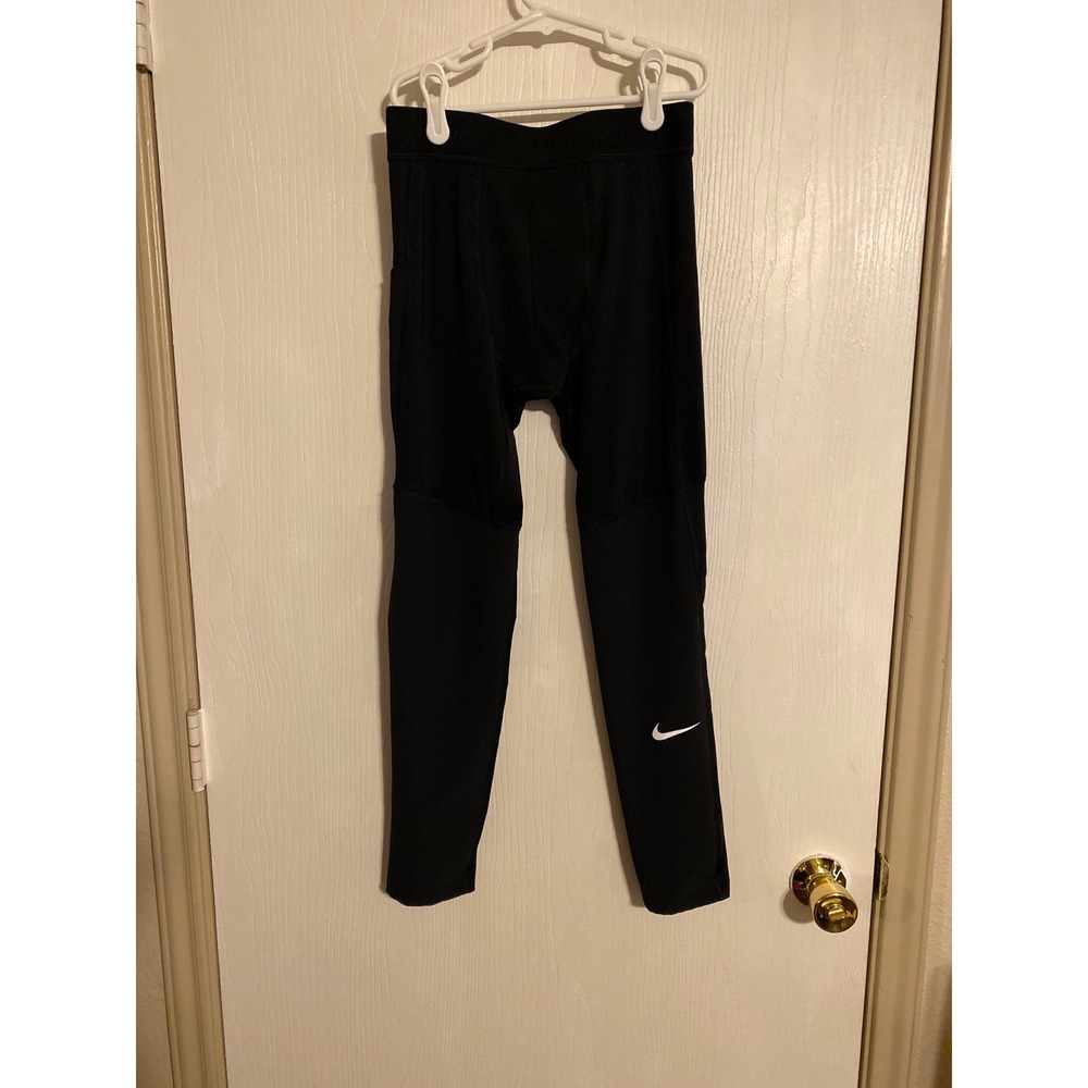 Nike Pro Dri-FIT Mens Tight Fit Leggings Black Training Tights Large 0249